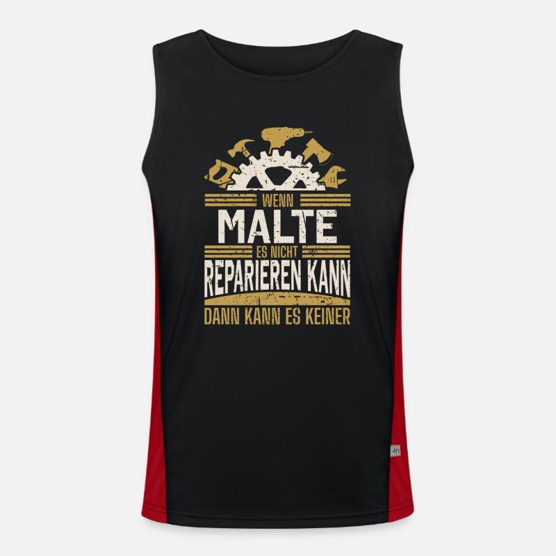 Malte Name Geschenk Geburtstag Funktionelles Kontrast-Tank Top für Männer 