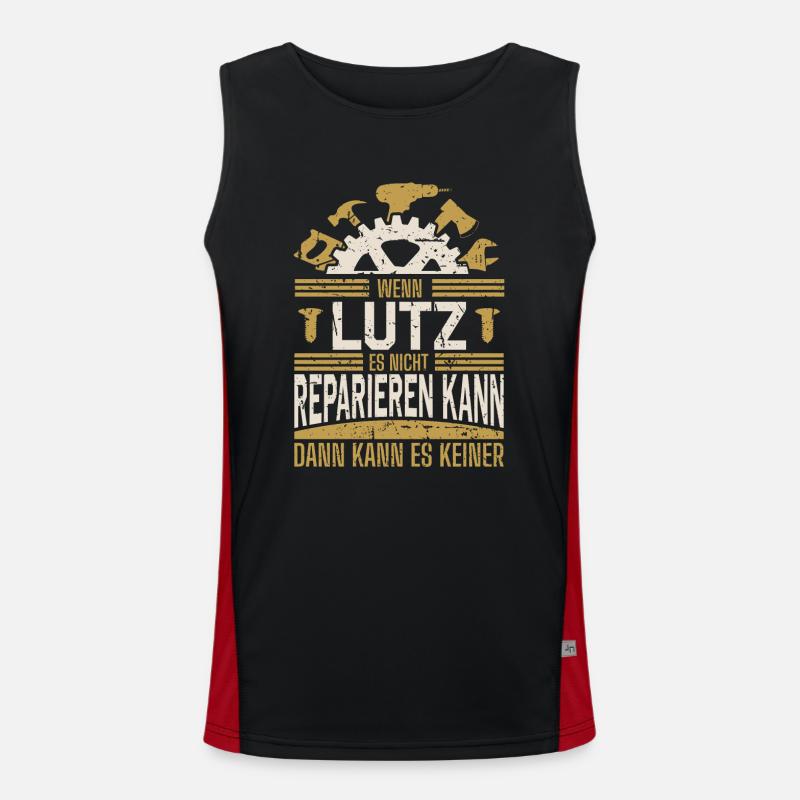 Lutz Name Geschenk Geburtstag Funktionelles Kontrast-Tank Top für Männer 