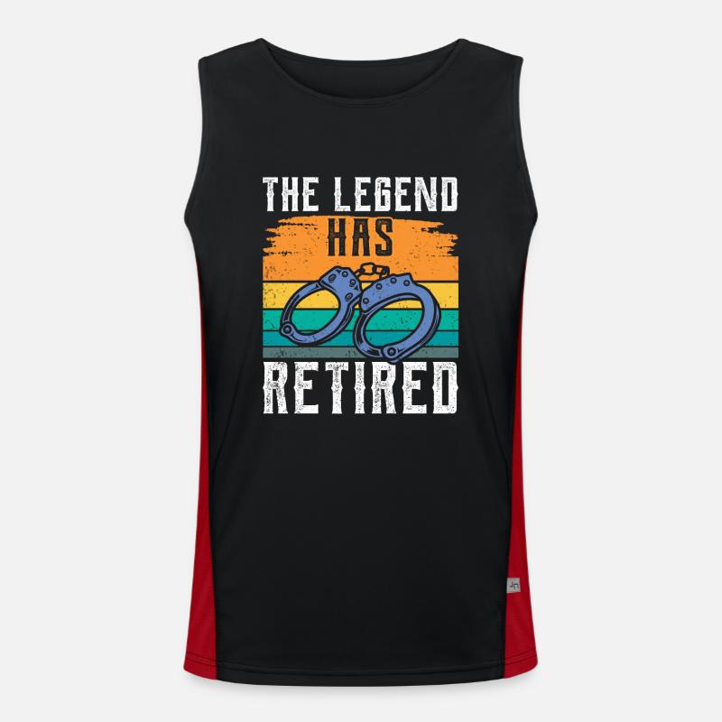 The legend has retired Policeman Men's Functional Contrast Tank Top 