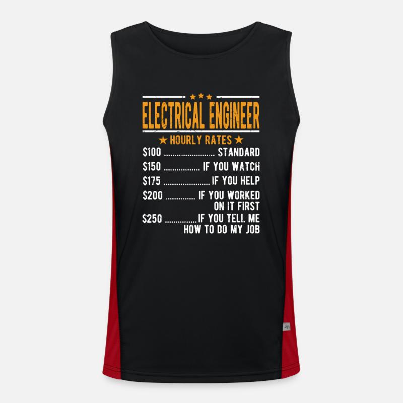 Electrical engineer hourly wage Men's Functional Contrast Tank Top 