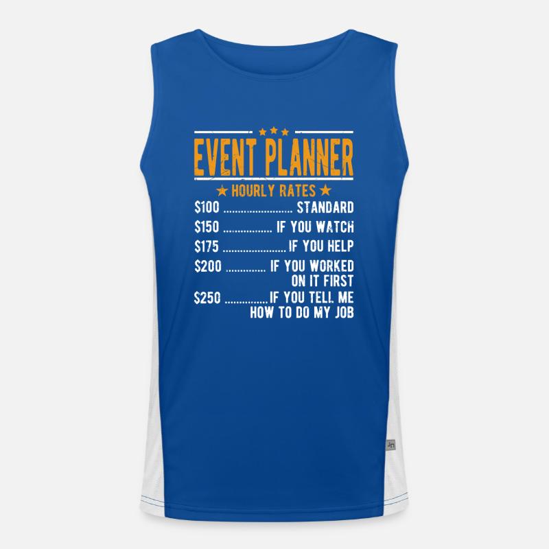 Eventplaner Stundenlohn Funktionelles Kontrast-Tank Top für Männer 