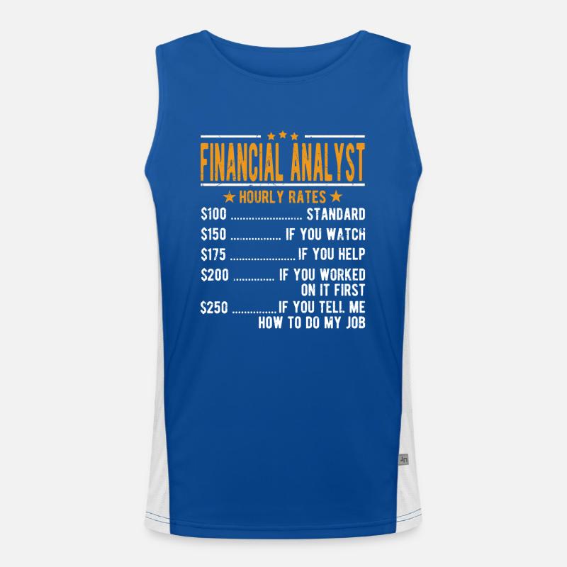 Financial Analyst Hourly Wage Men's Functional Contrast Tank Top 