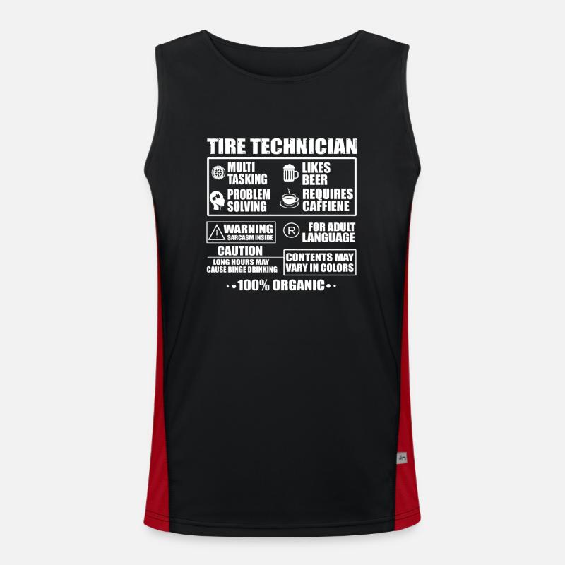 Cadeau de technicien pneumatique Débardeur respirant contrasté Homme 