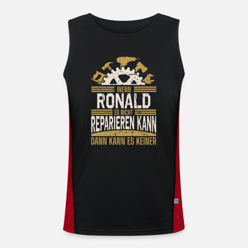 Ronald Name Geschenk Geburtstag Funktionelles Kontrast-Tank Top für Männer 