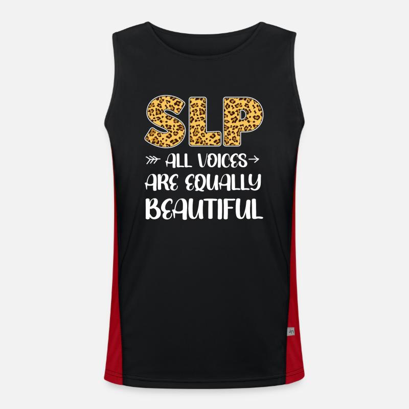 Speech Therapist Therapy Assistant - Men's Functional Contrast Tank Top - black/red