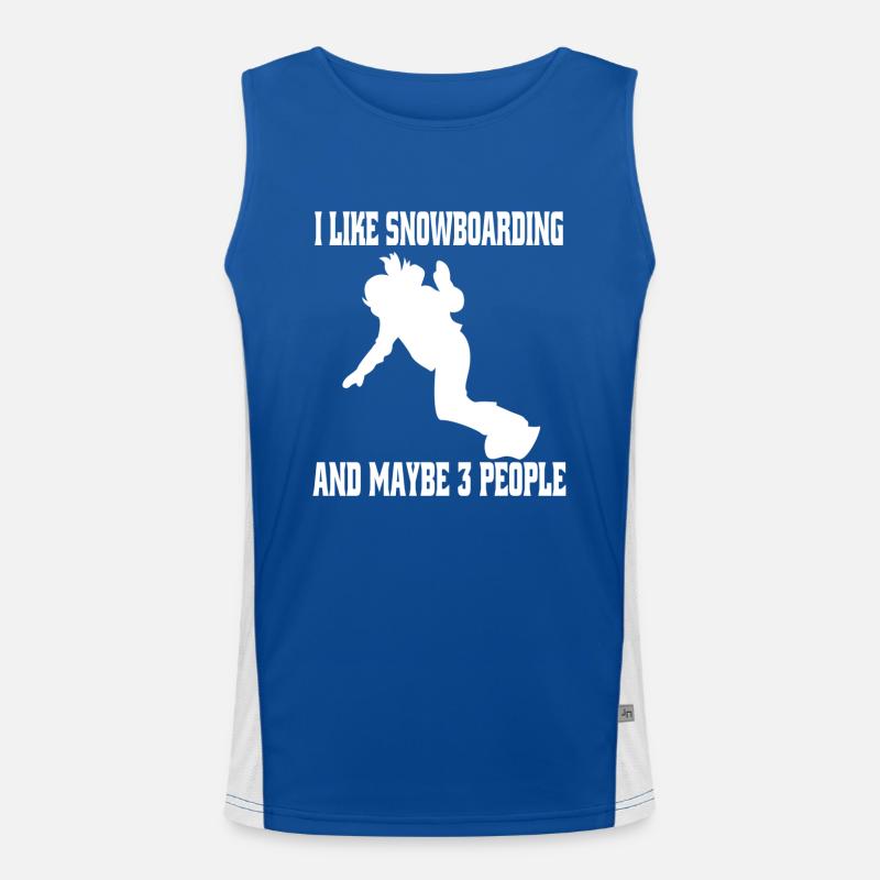 Snowboardfahrer Geschenk Snowboard Snowboardsport Funktionelles Kontrast-Tank Top für Männer 