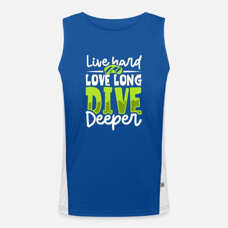 Scuba Diver Scuba Diving Geschenkidee Funktionelles Kontrast-Tank Top für Männer 