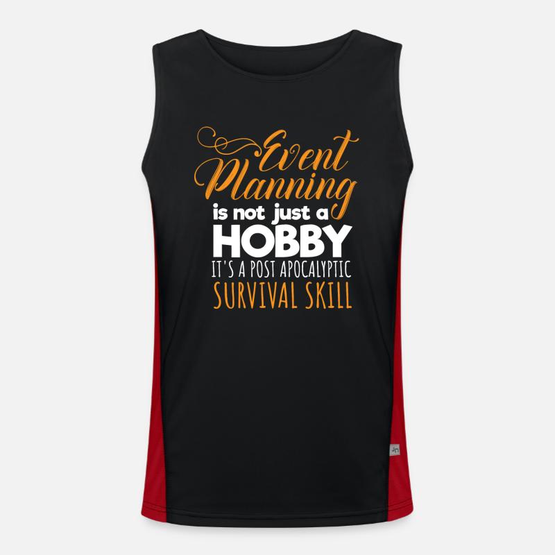 Event Planning, Event Planner Men's Functional Contrast Tank Top 