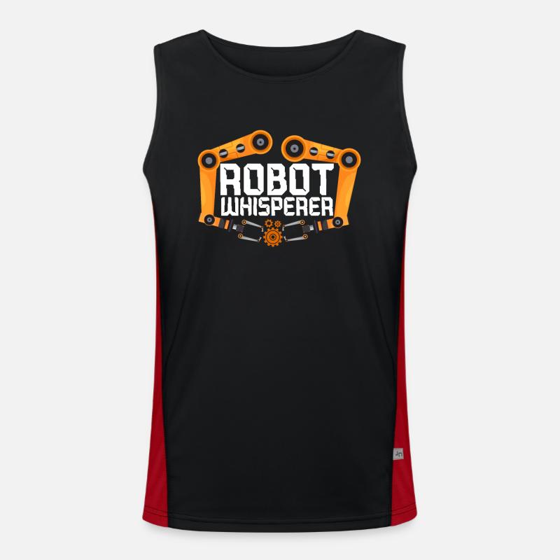 Robot Robotics Engineer Robot - Men's Functional Contrast Tank Top  - black/red