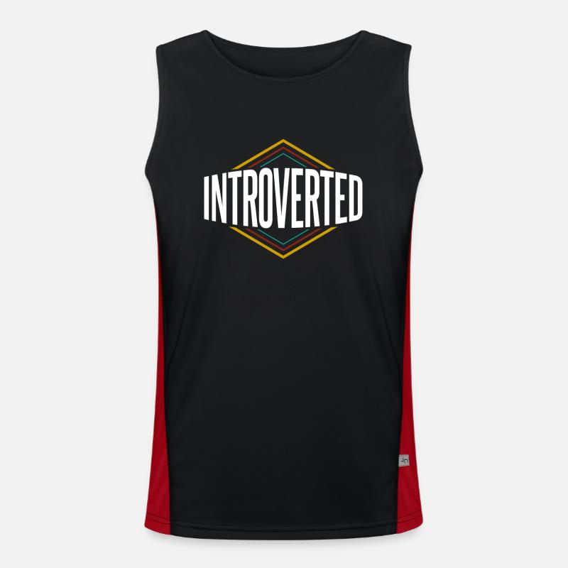 Introverted Sarcasm Introverted Shy Men's Functional Contrast Tank Top 