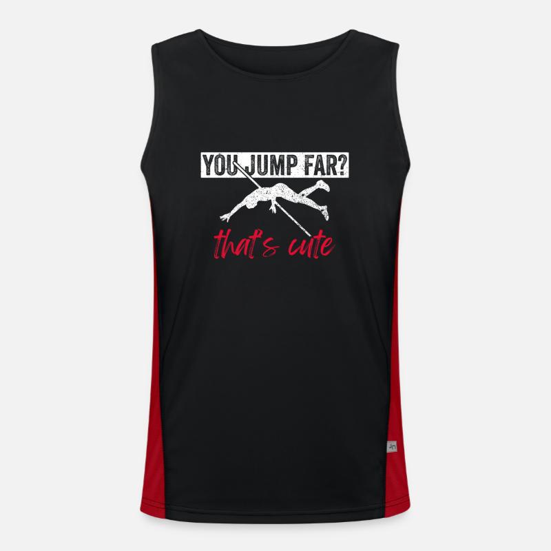 Stabhochspringer Stabhochspringen Funktionelles Kontrast-Tank Top für Männer 