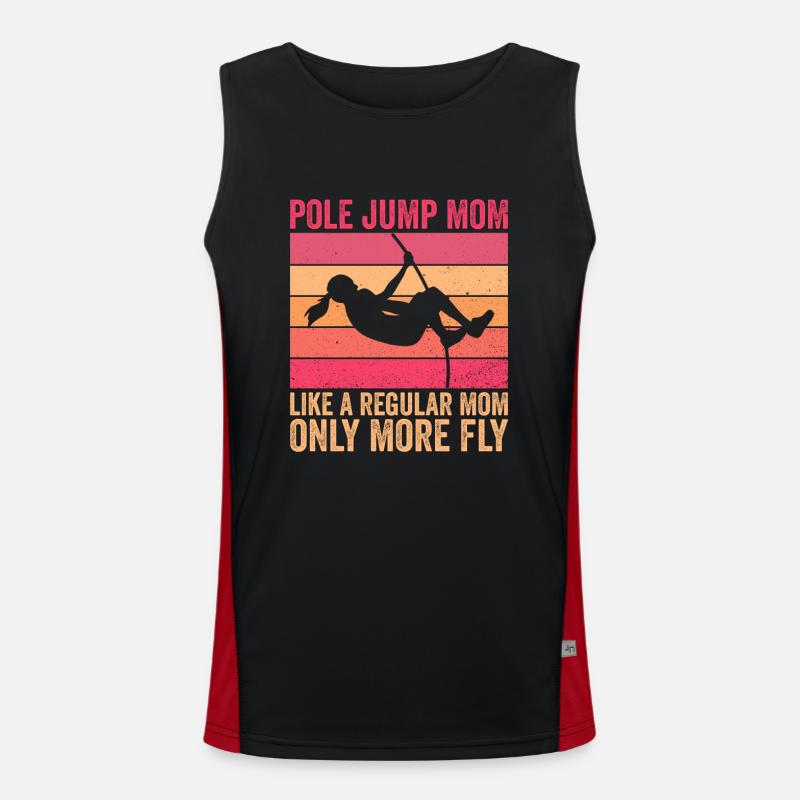 Stabhochspringer Mama Stabhochsprung Mutter Men's Functional Contrast Tank Top 