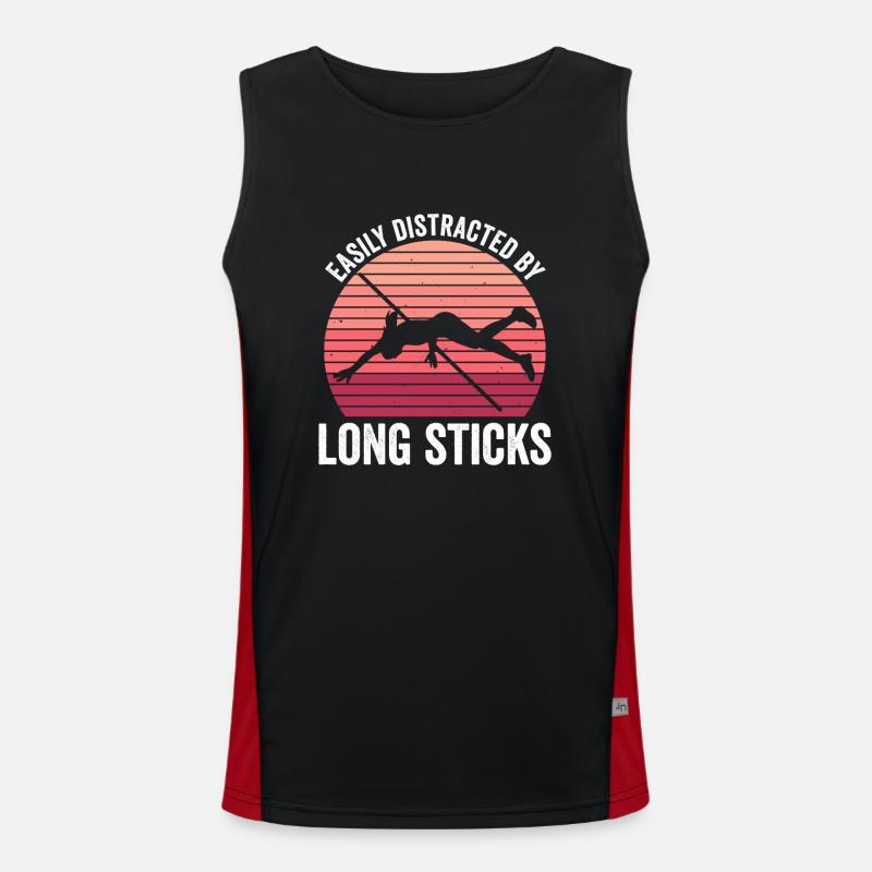 Stabhochspringer Mädchen Stabhochspringen Funktionelles Kontrast-Tank Top für Männer 