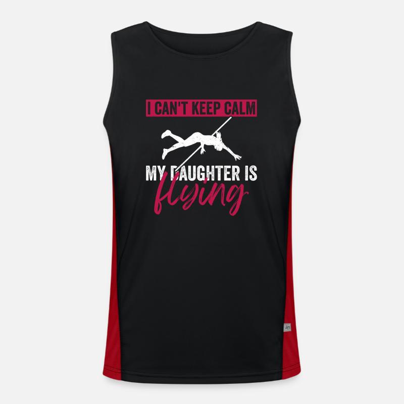 Stabhochspringer Mama Stabhochsprung Mutter Funktionelles Kontrast-Tank Top für Männer 