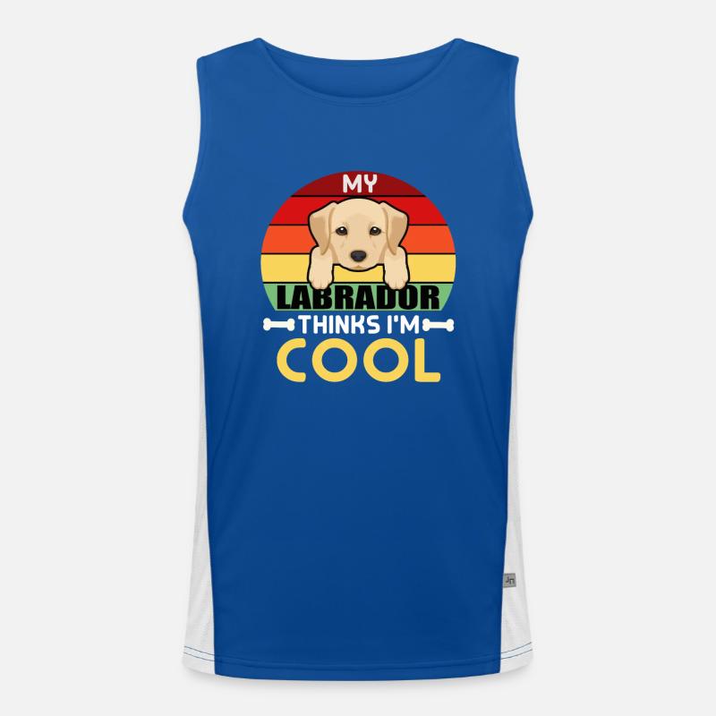 Mon labrador pense que je suis cool Débardeur respirant contrasté Homme 