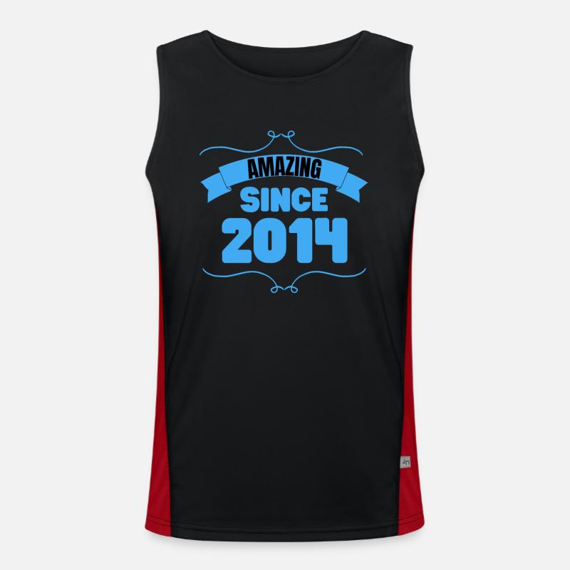 9. Geburtstag Geschenk Unglaublich seit 2014 Funktionelles Kontrast-Tank Top für Männer 