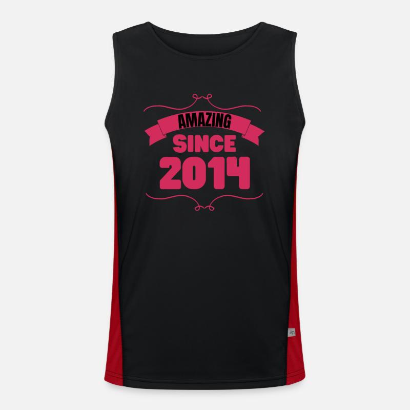 9. Geburtstag Geschenk Unglaublich seit 2014 Funktionelles Kontrast-Tank Top für Männer 