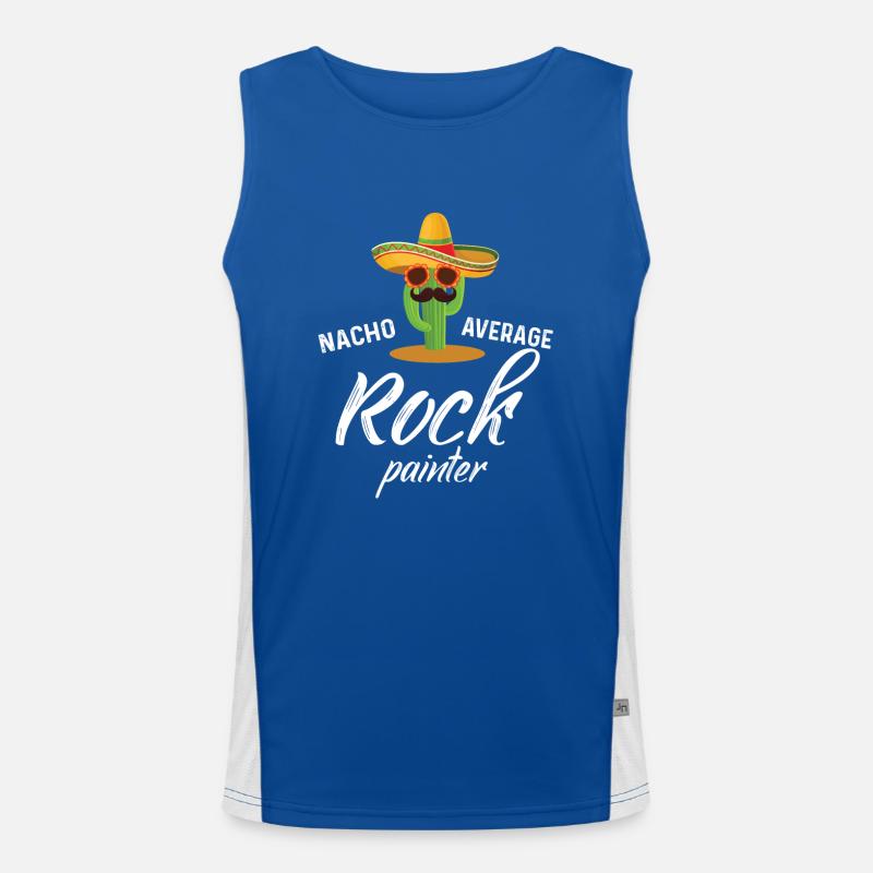 Nacho Durchschnittlicher Felsmaler Funktionelles Kontrast-Tank Top für Männer 