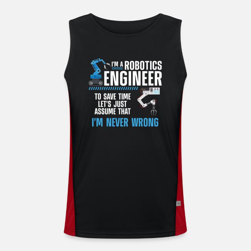 Robot Robotics Engineer I'm A Funktionelles Kontrast-Tank Top für Männer 