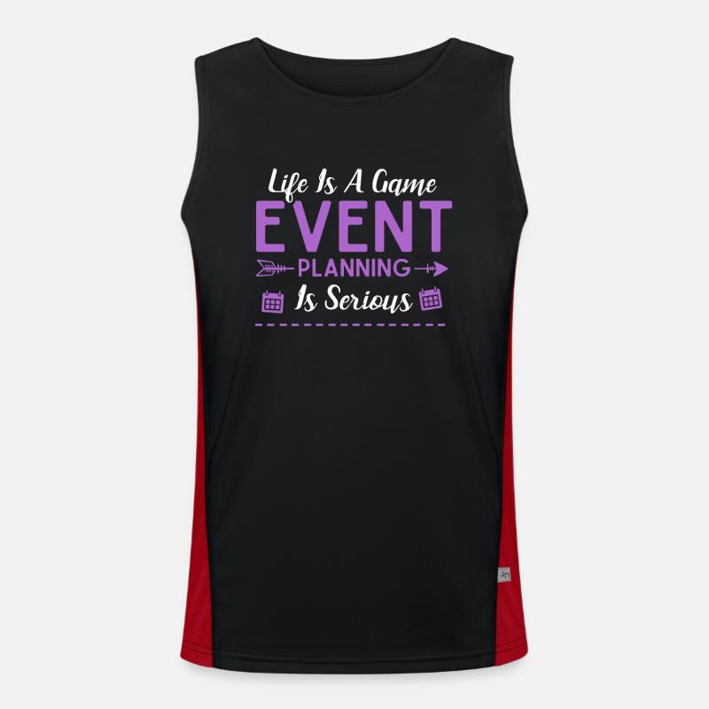 Event Planning, Event Planner Men's Functional Contrast Tank Top 
