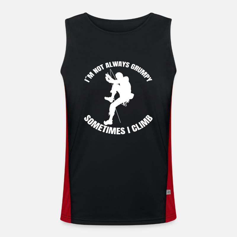 Kletterer Bergsteigen Klettern Berg Bergklettern Funktionelles Kontrast-Tank Top für Männer 