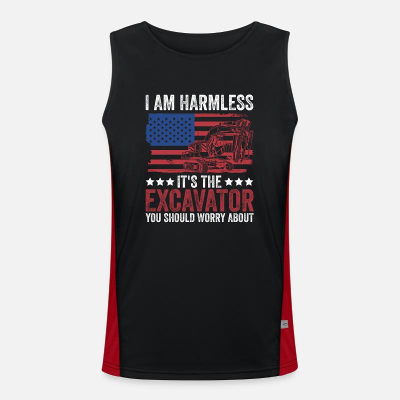 Bagger Baggerfahren Baggerfahrer Men's Functional Contrast Tank Top 