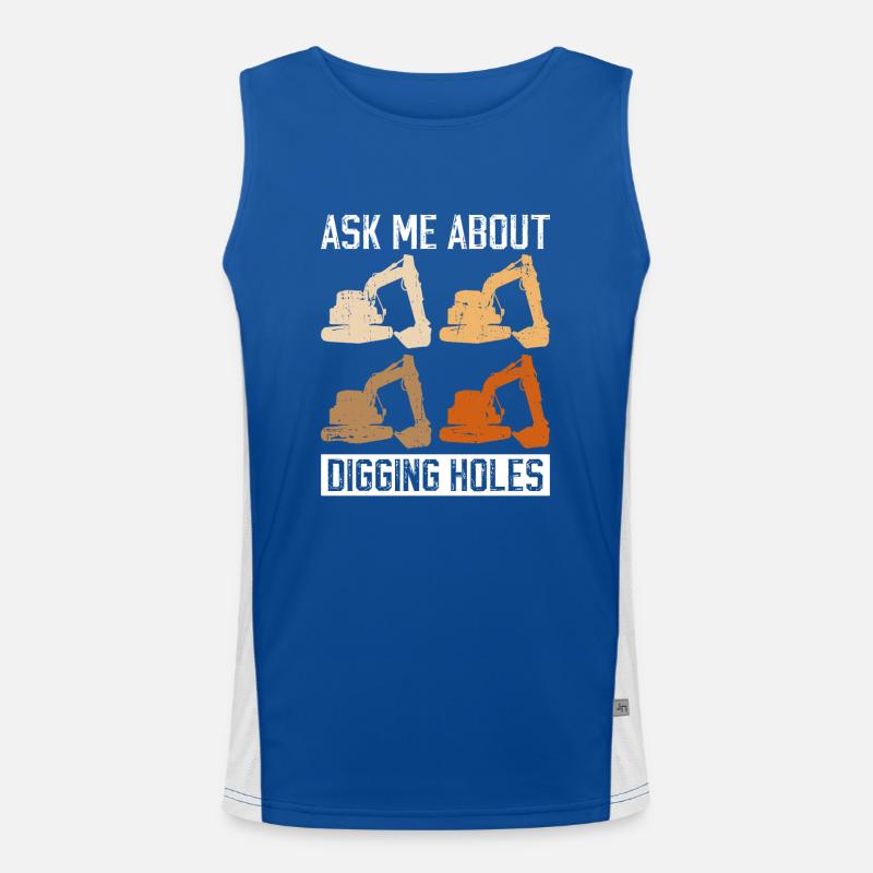 Baggerfahrer Bagger Débardeur respirant contrasté Homme 