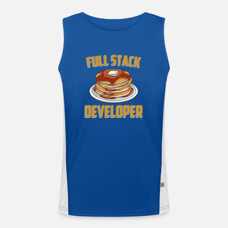 Full Stack Entwickler - Coder Science Programmer Funktionelles Kontrast-Tank Top für Männer 