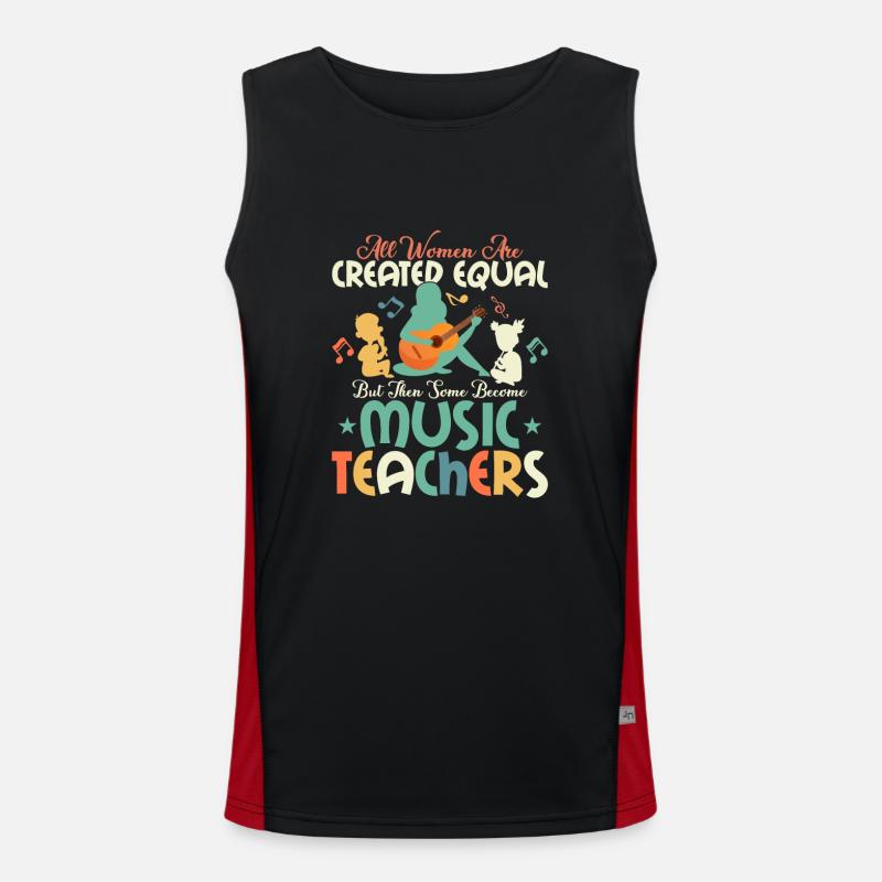 Then Some Become Music Teachers Notes Instruments Funktionelles Kontrast-Tank Top für Männer 