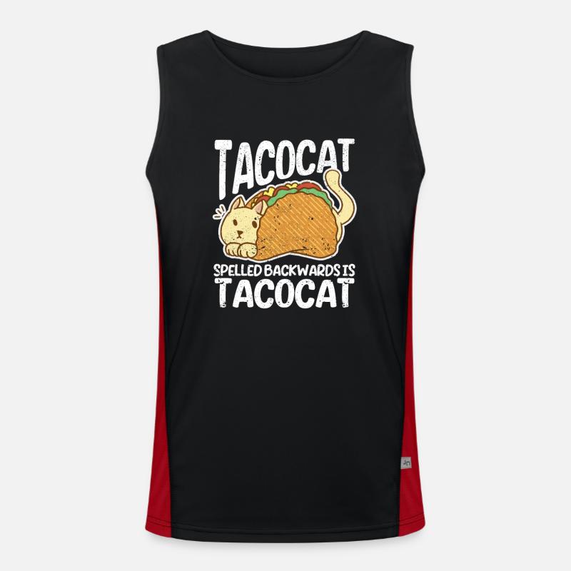 Drôle intéressant Tacocat mignon à l’envers Débardeur respirant contrasté Homme 