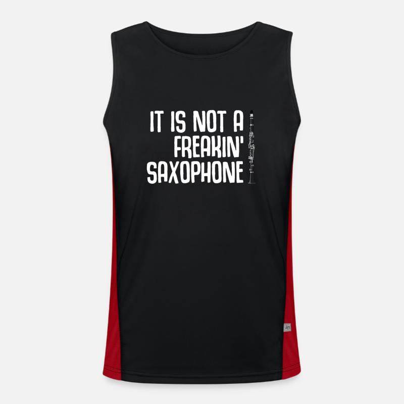 Clarinet Player Orchestra Musicians Men's Functional Contrast Tank Top 