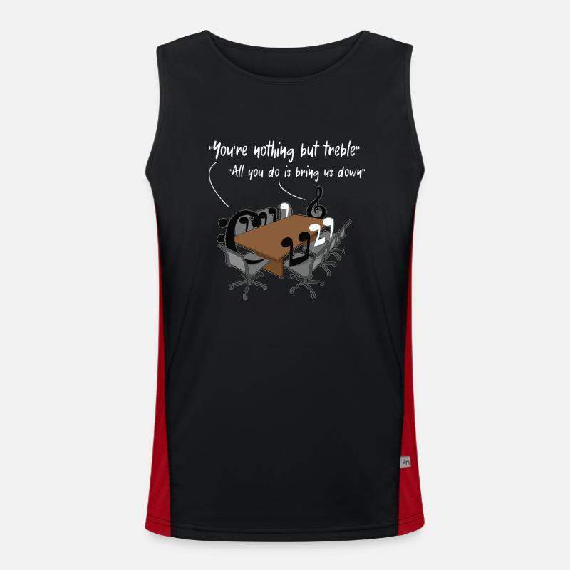 Clarinet Player Orchestra Musicians Men's Functional Contrast Tank Top 