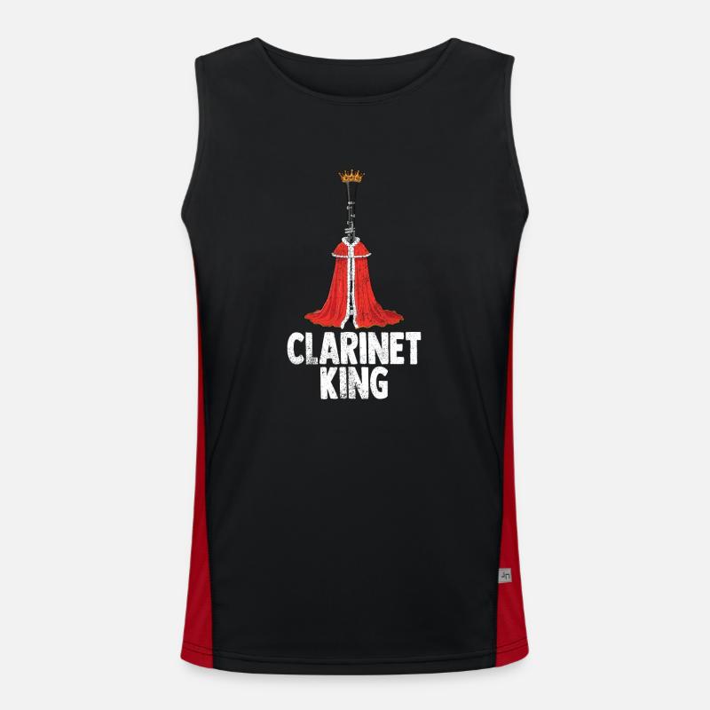 Clarinet Player Orchestra Musicians Men's Functional Contrast Tank Top 
