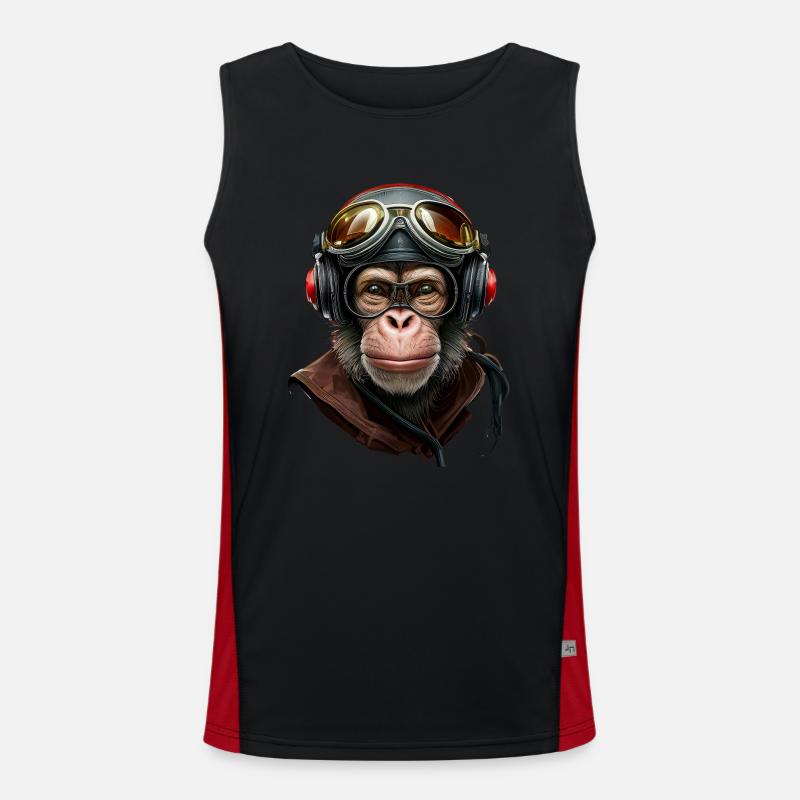 Chimpanzee - Monkey Men's Functional Contrast Tank Top 