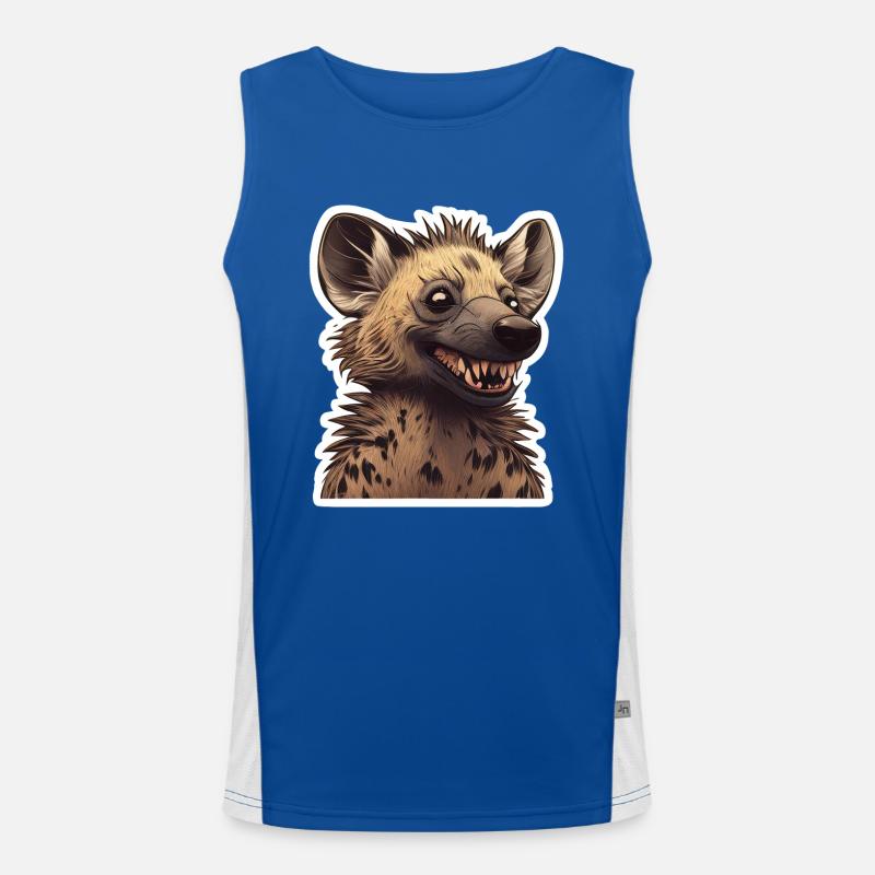 Fiese Hyäne Funktionelles Kontrast-Tank Top für Männer 