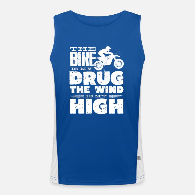Motocross-Biker Funktionelles Kontrast-Tank Top für Männer 