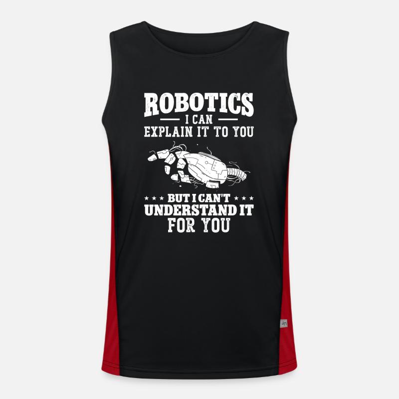 Robot Robotics Engineer Robotics I Funktionelles Kontrast-Tank Top für Männer 