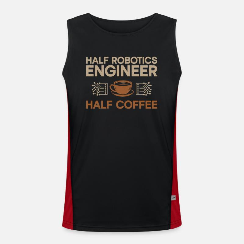 Robot Robotics Engineer Café Débardeur respirant contrasté Homme 