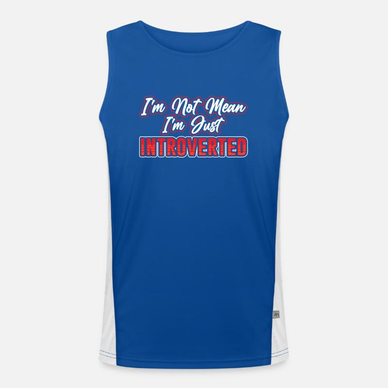 I'm not evil I'm just an introvert Men's Functional Contrast Tank Top 