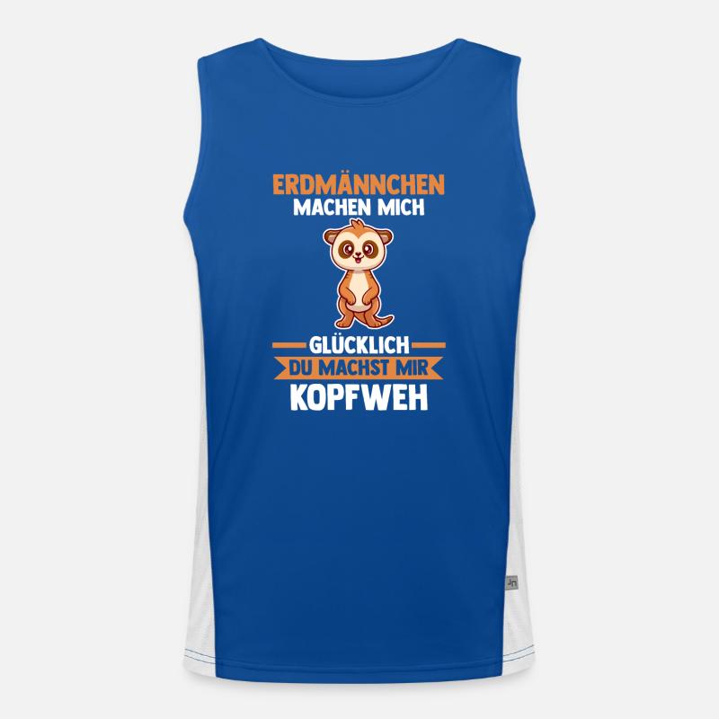 Erdmännchen Funktionelles Kontrast-Tank Top für Männer 