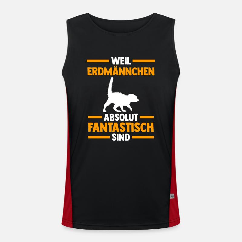 Erdmännchen Funktionelles Kontrast-Tank Top für Männer 