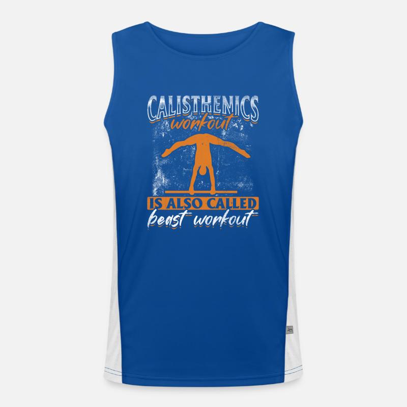 Calisthenics Workout Is Also Called Beast Workout Funktionelles Kontrast-Tank Top für Männer 