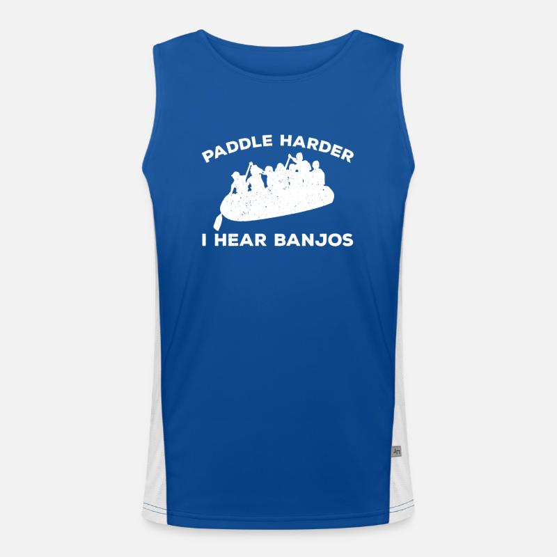 Paddle harder, I hear banjos Men's Functional Contrast Tank Top 