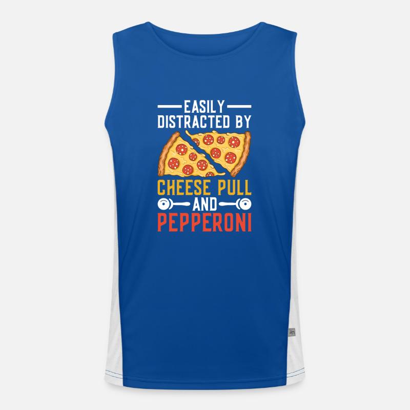 Pizzabäcker Peperoni Pizza Funktionelles Kontrast-Tank Top für Männer 