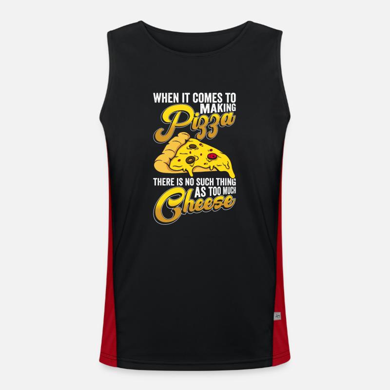 Pizza Pizzabacken Käsepizza Funktionelles Kontrast-Tank Top für Männer 