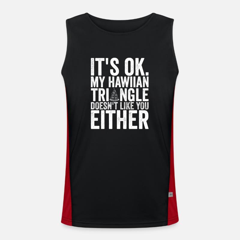 Pizza Hawaii Pizzabäcker Funktionelles Kontrast-Tank Top für Männer 