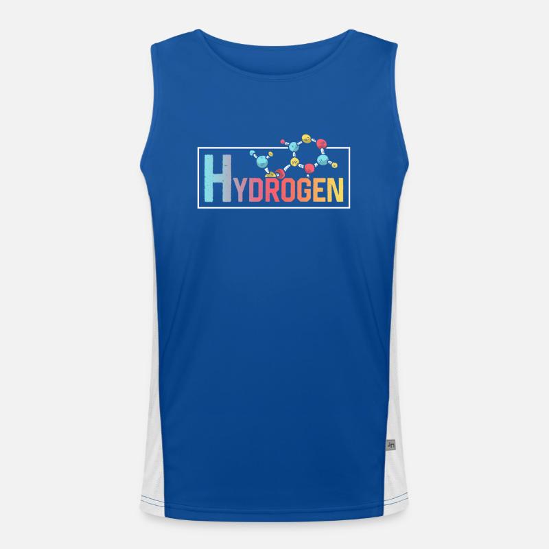 Hydrogène énergie Élément hydrogène Débardeur respirant contrasté Homme 