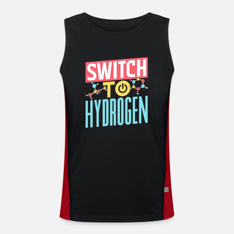Switch to hydrogen hydrogen energy element Men's Functional Contrast Tank Top 