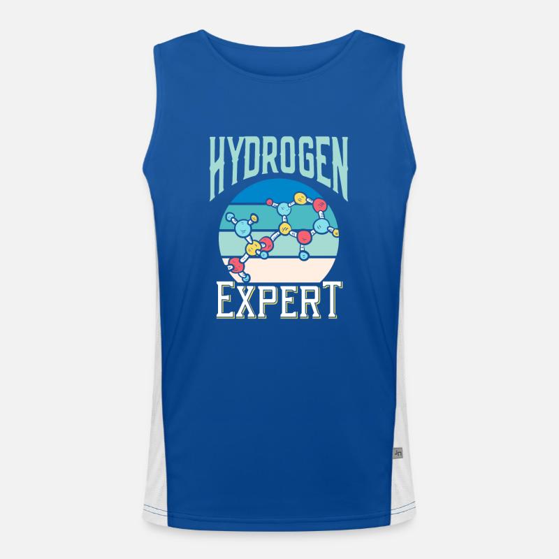 Hydrogen Expert Hydrogen Element Energy Men's Functional Contrast Tank Top 