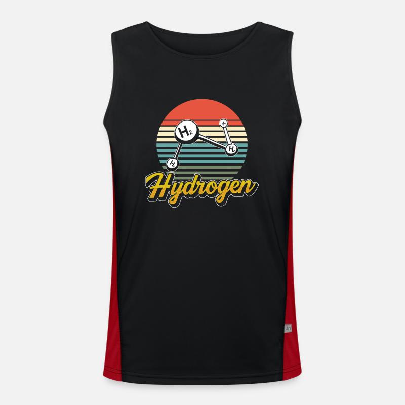 Hydrogen Element Energy Hydrogen - Men's Functional Contrast Tank Top - black/red
